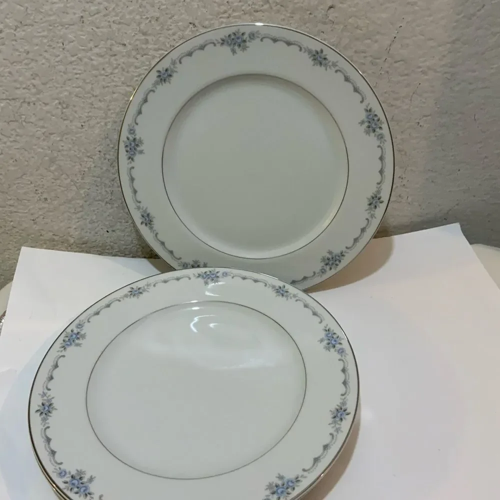 TWO Style House  anniversary dinner plates 101/2” Fine china G26
